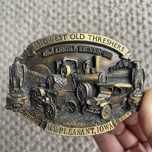 Vintage 1991‎ Midwest Old Threshers Mt. Pleasant, Iowa Belt Buckle Made in US